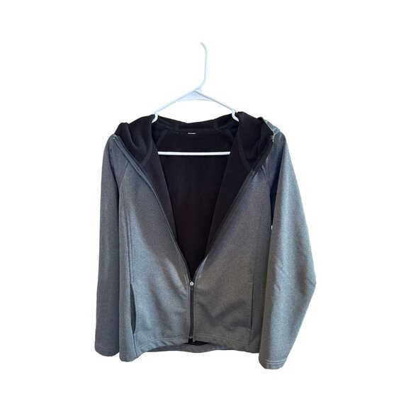 Womens Size S Lightweight Gray Full-Zip Hooded Jacket With Pockets - Picture 5 of 5